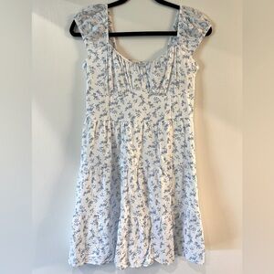HOLLISTER Blue Floral Mini Dress